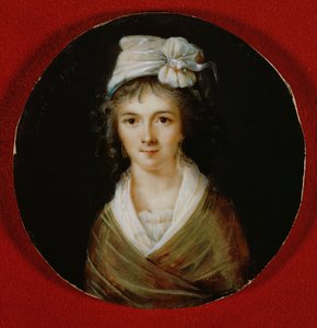 肖像画のミニチュア、クレアラコンブのものと考えられている、1792年 作： Ducare